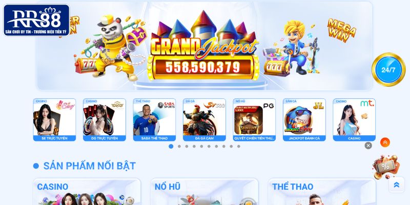 Truy cập trang chính thức của RR88