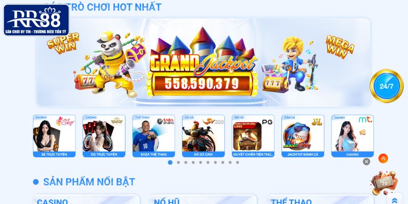 Truy cập website đăng nhập vào RR88